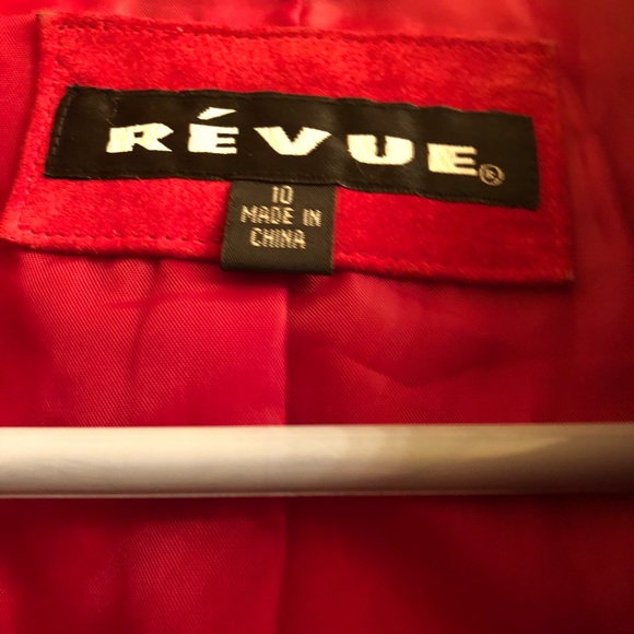 Revue Women’s Red Jacket, 100% leather - Picture 3 of 4